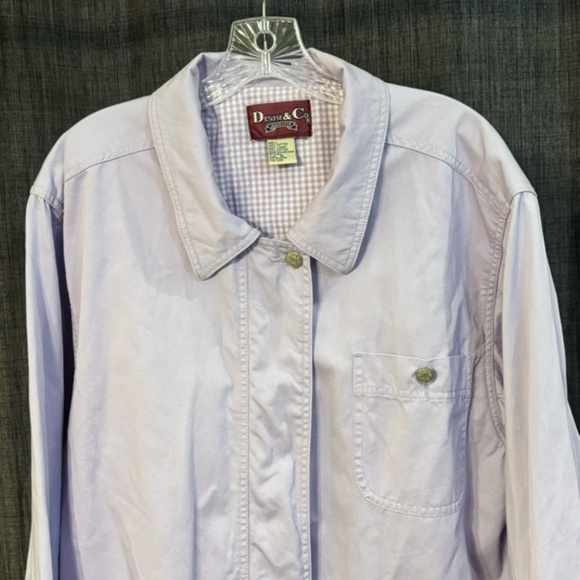 EUC Denim & Co. Women's Jacket Barn Style Light Purple SZ Medium - Picture 2 of 13